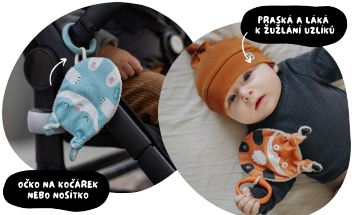 Šustík Jezevec - závěsná šustící hračka