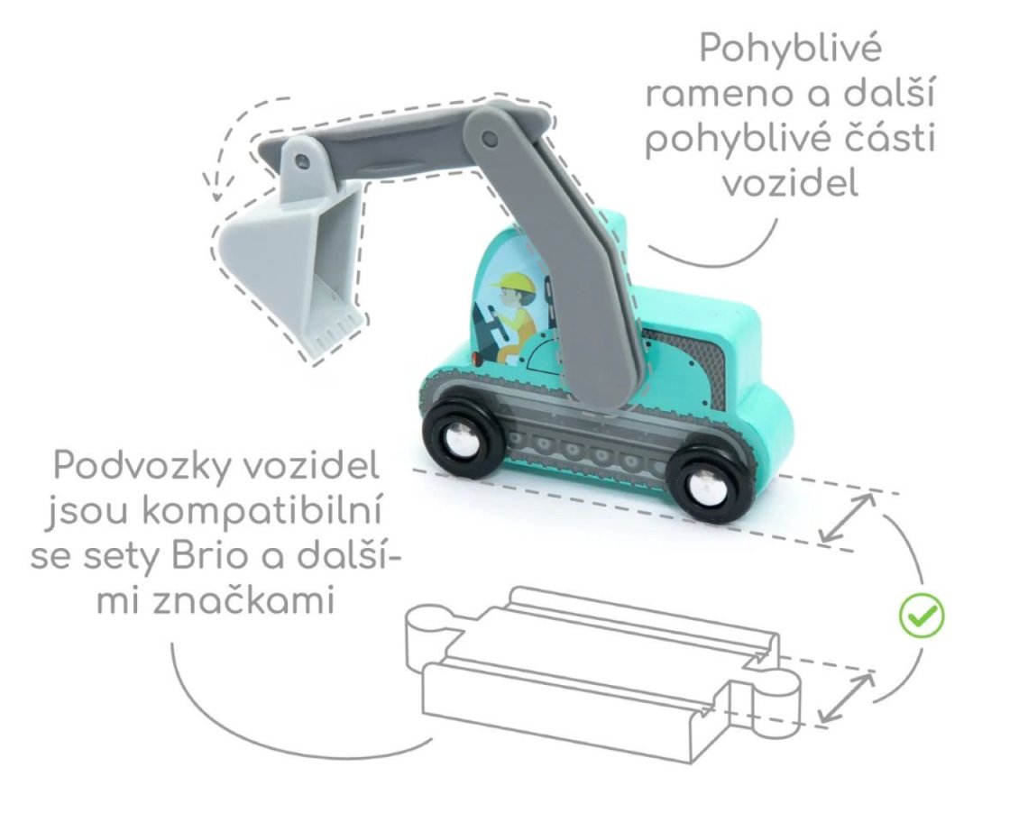 Stavební dřevěná vozidla, 7 aut