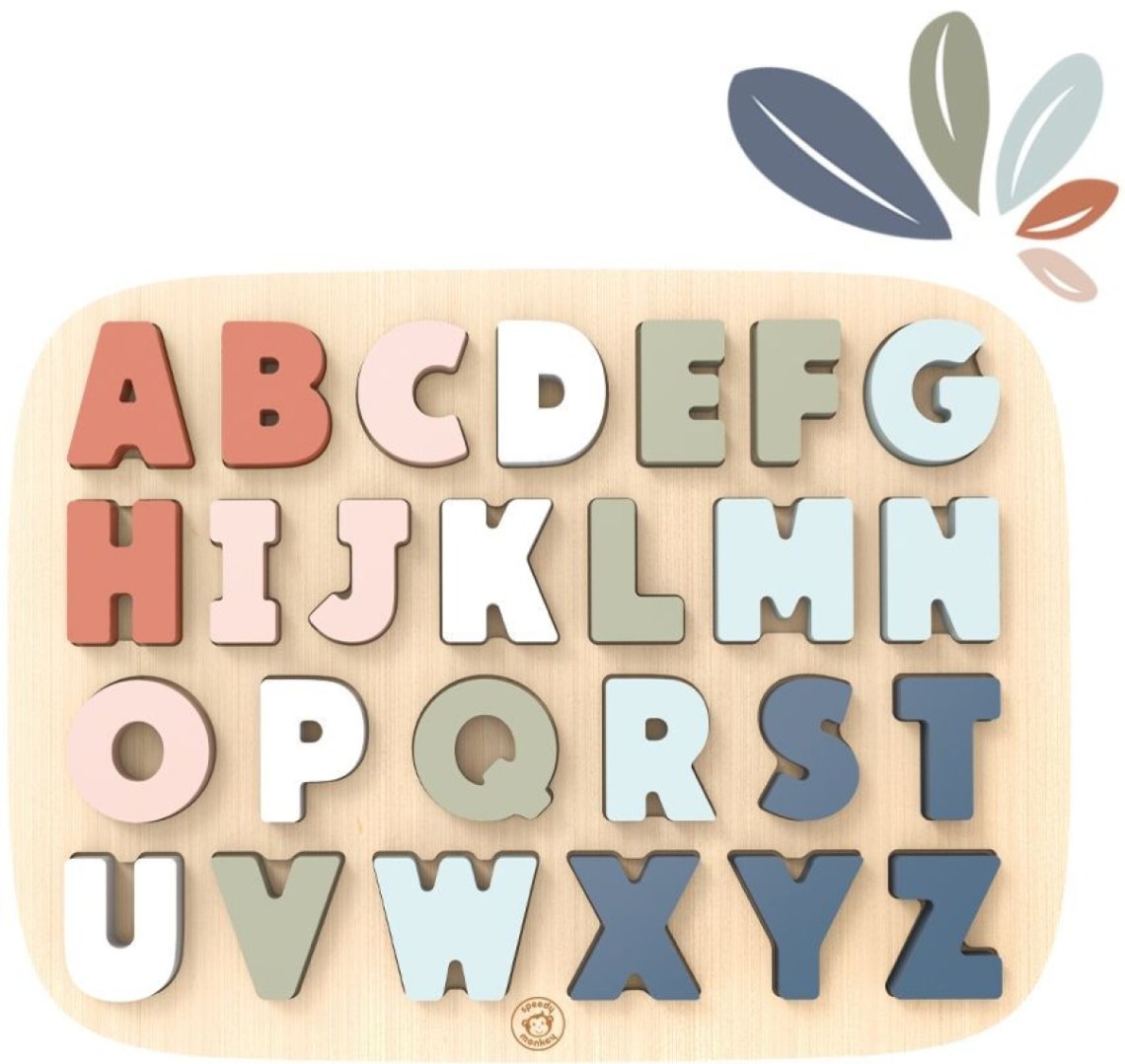 Vkládací puzzle Speedy Monkey - Abeceda