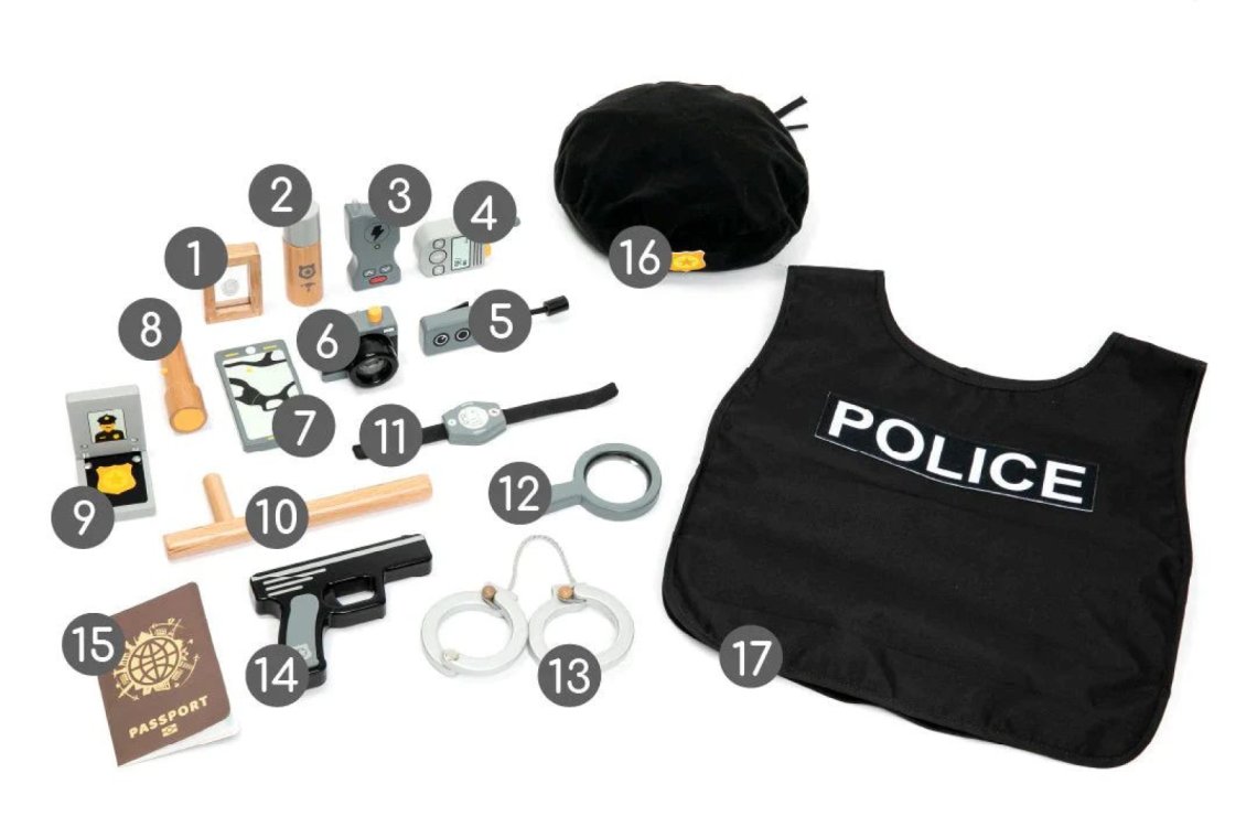 Policejní sada, 17 dílků