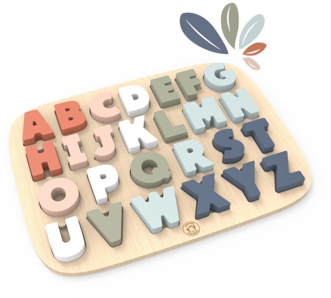 Vkládací puzzle Speedy Monkey - Abeceda