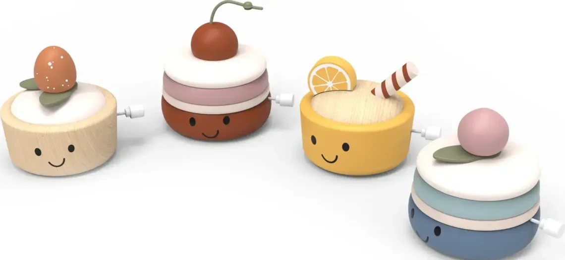 Točící se cupcake na klíček - Citronový