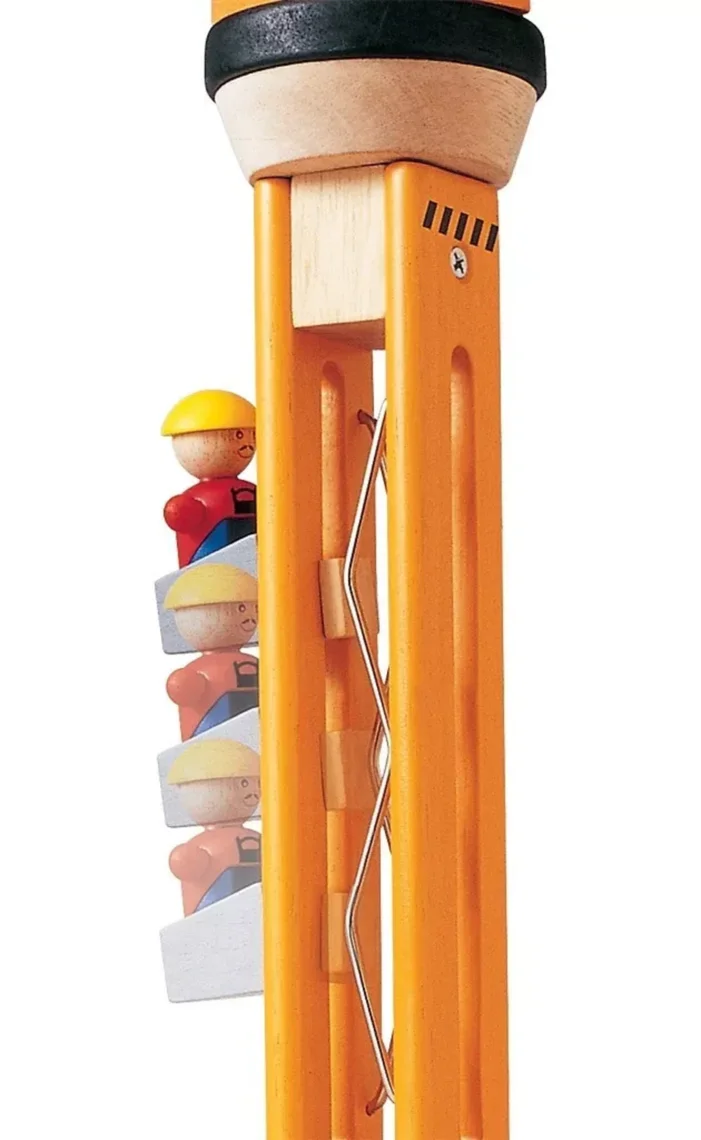 Dřevěná staveništní sada s jeřábem