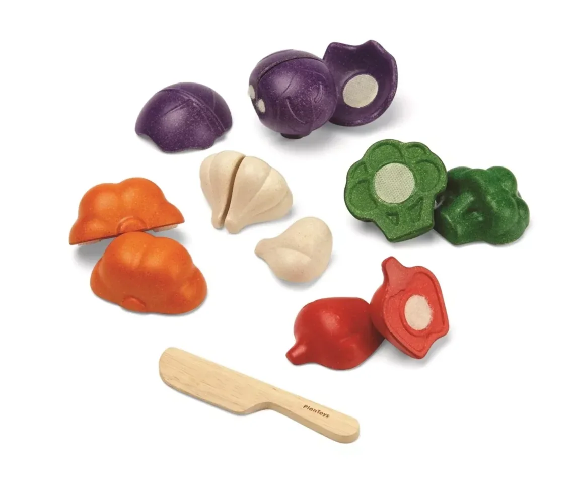 PlanToys Sada zeleniny - 5 barev