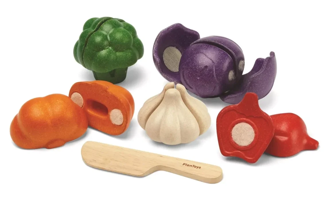 PlanToys Sada zeleniny - 5 barev