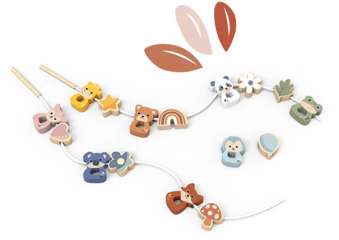 Dřevěné navlékání Speedy Monkey - Stringable beads
