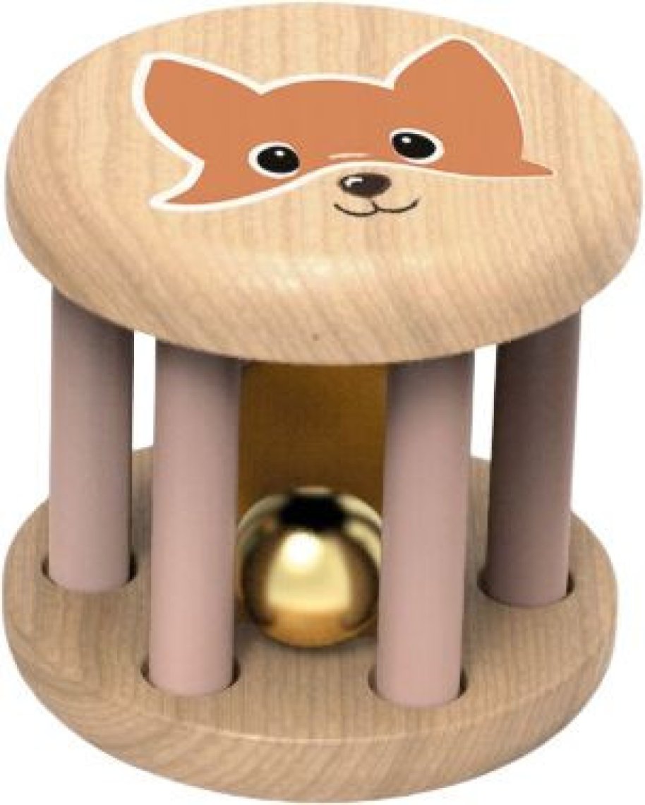 Dřevěné chrastítko Roller rattles - Liška