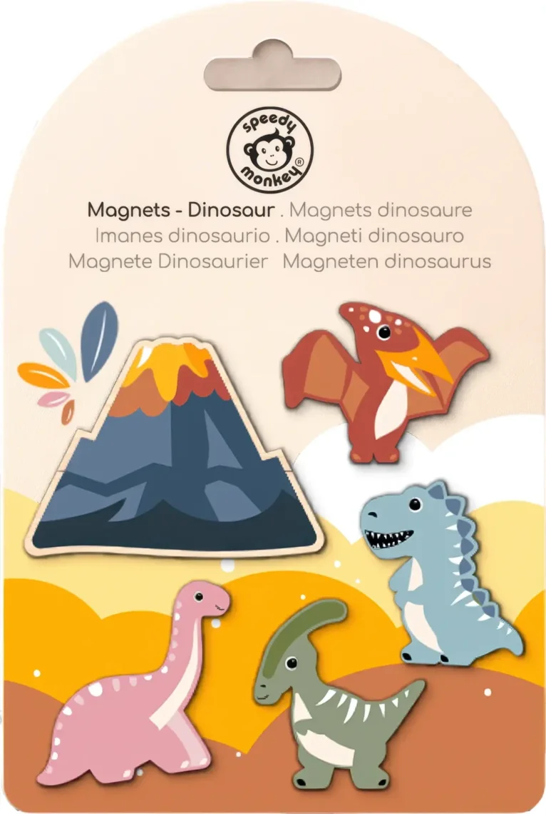 Dřevěné magnetky - Dinosauři