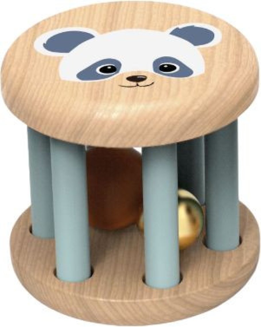 Dřevěné chrastítko Roller rattles - Panda