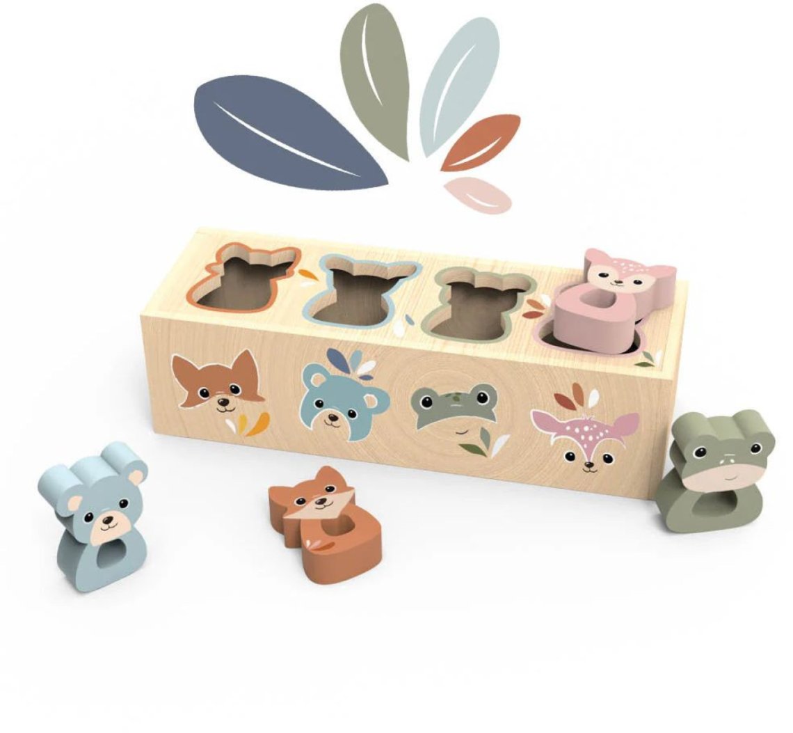 Dřevěná vkládačka Speedy Monkey Shape box - Zvířátka