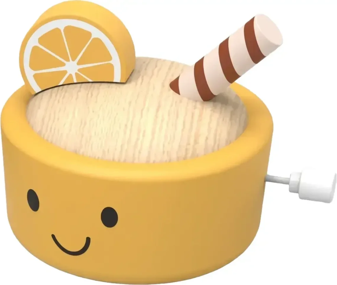Točící se cupcake na klíček - Citronový