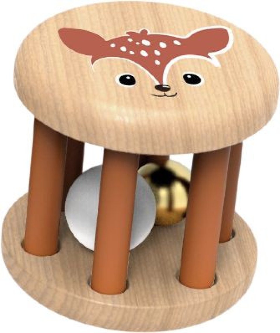 Dřevěné chrastítko Roller rattles - Srnka