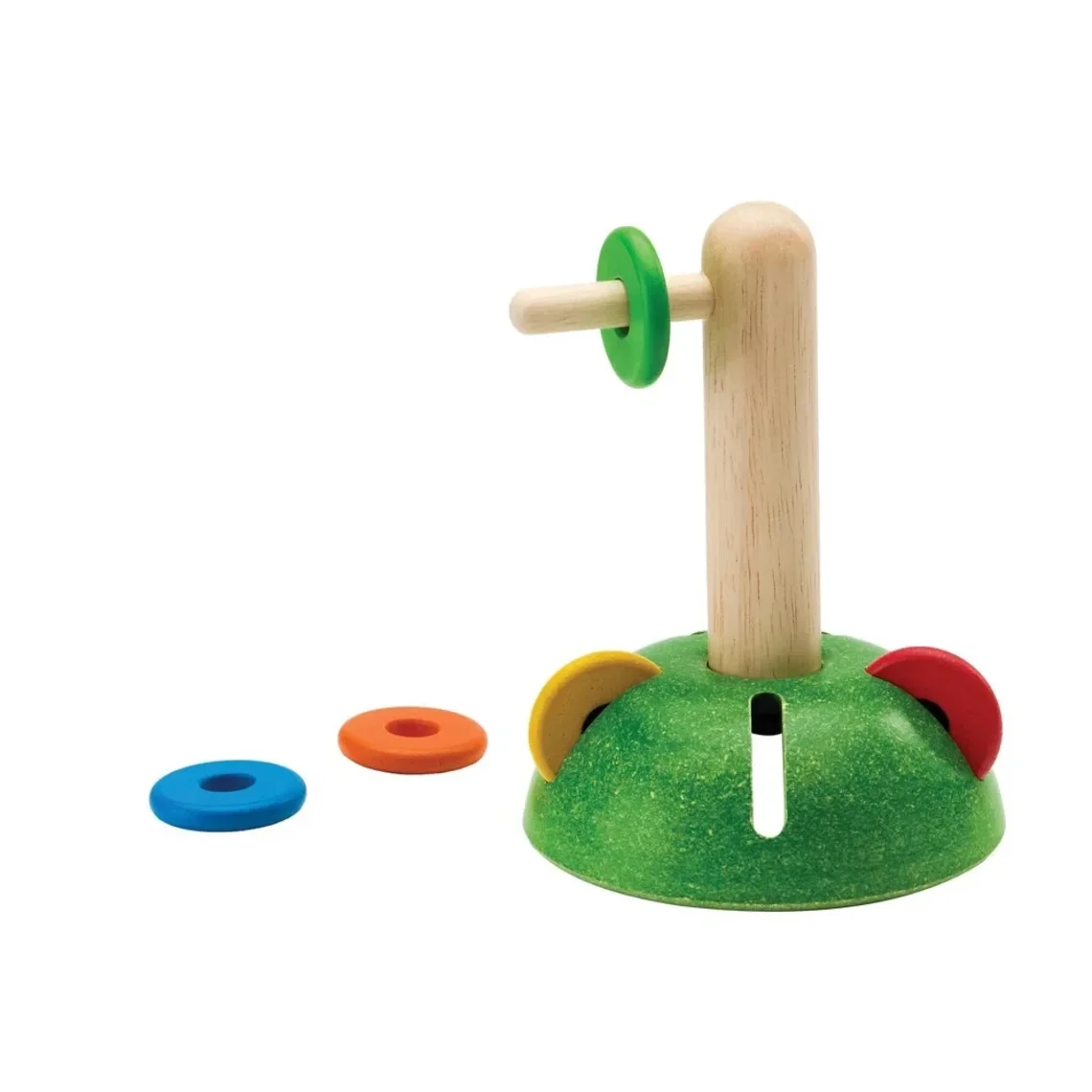 PlanToys Dřevěné horizontální navlékání kroužků